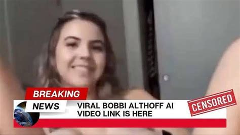 bobbie altoff leaks|Bobbi Althoff responds to leak video going viral